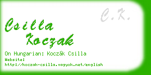 csilla koczak business card